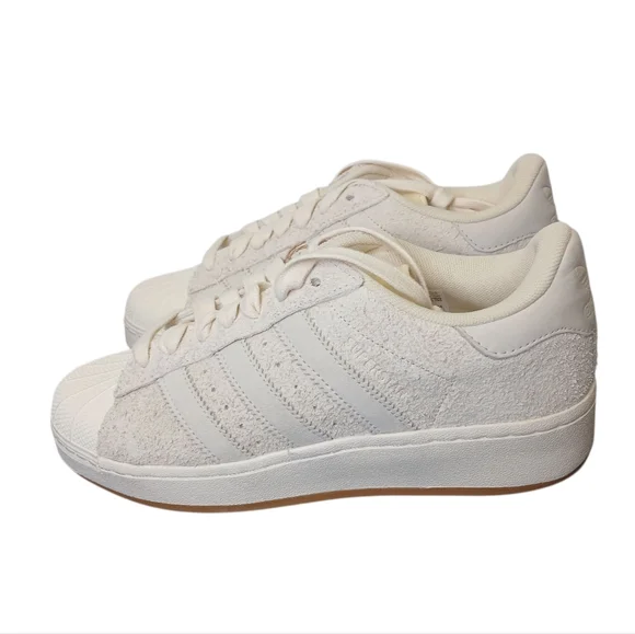 Adidas Superstar XLG Womens White Sneakers with Gum Sole - Picture 3 of 7